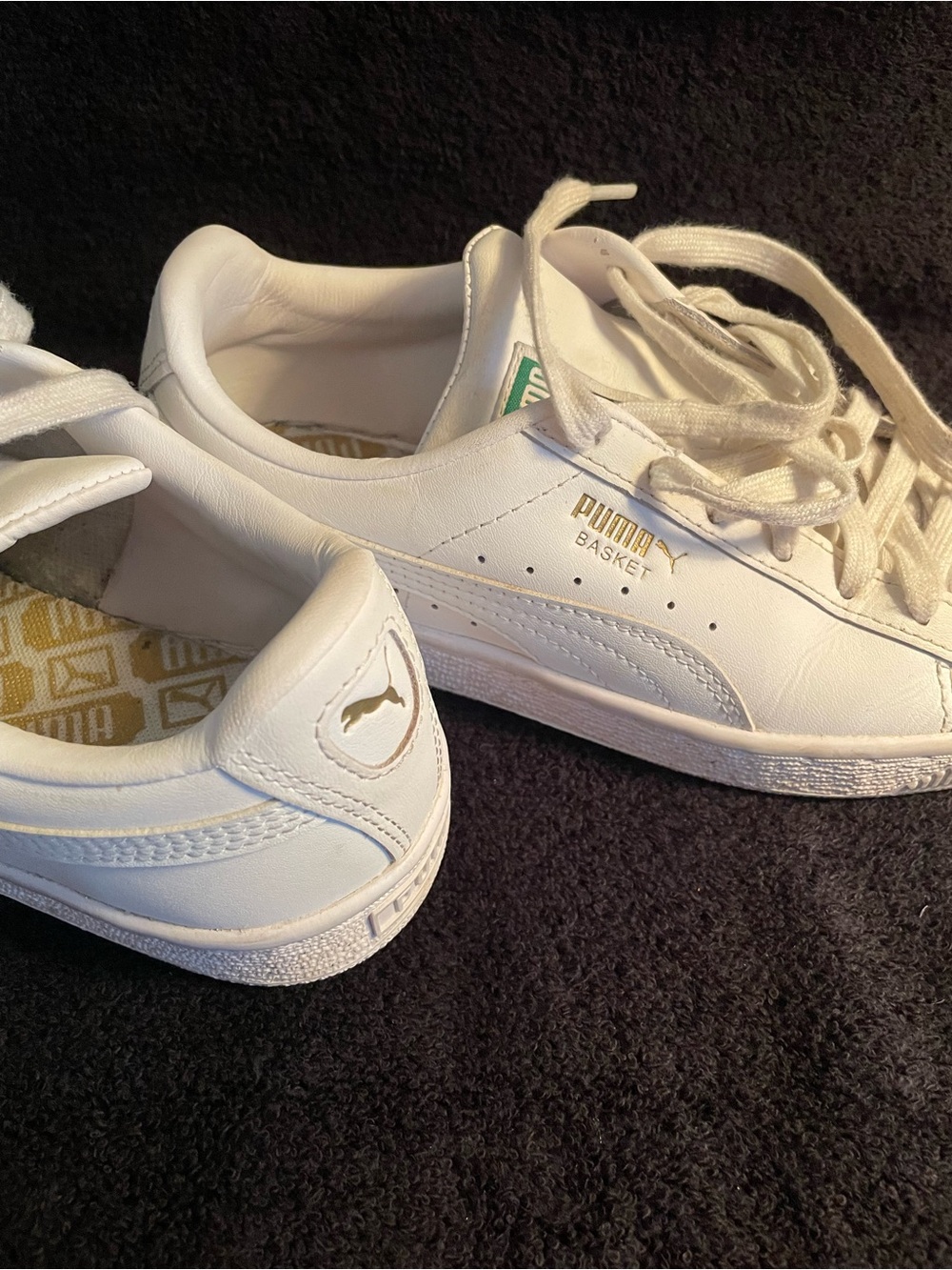 Puma Classic Basket White Leather Size 4.5 - Picture 7 of 9